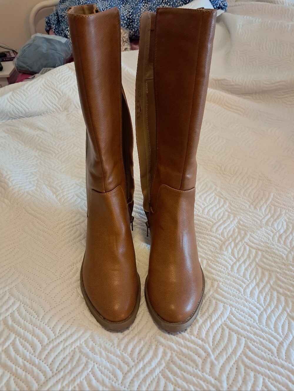 Women’s Tall Riding Boots - Brown Leather Lifestrides 7.5 Wide NWOT